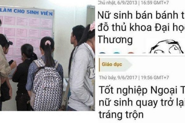 Thật giả chuyện nữ sinh đỗ thủ khoa Ngoại Thương đi bán bánh tráng trộn
