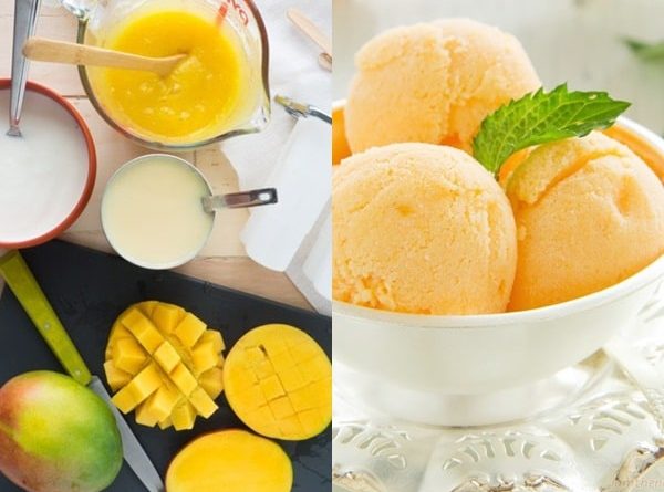 Cách làm kem xoài sữa chua vị chanh