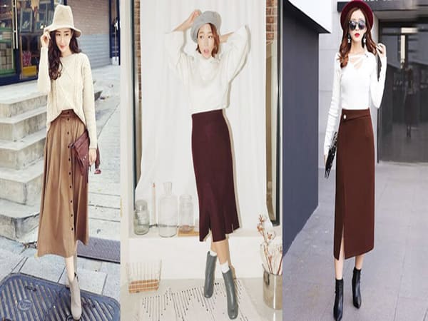 Cách phối boot với váy dài sang chảnh