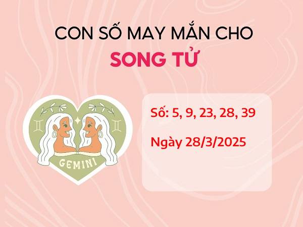 Bật mí con số phú quý cung Song Tử ngày 28/3