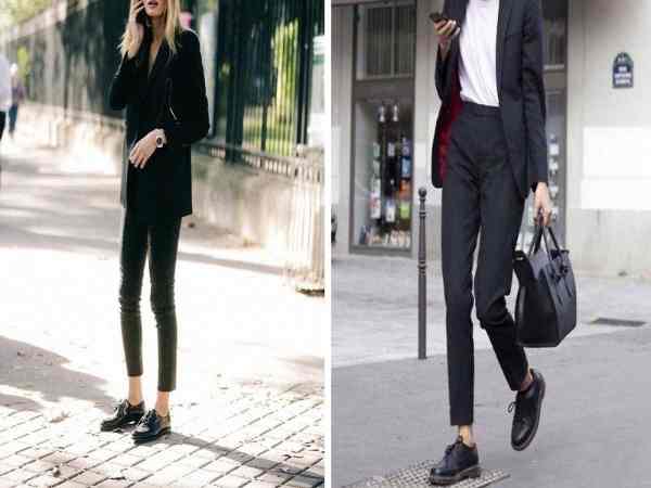 Cá tính với giày Oxford và suit nữ