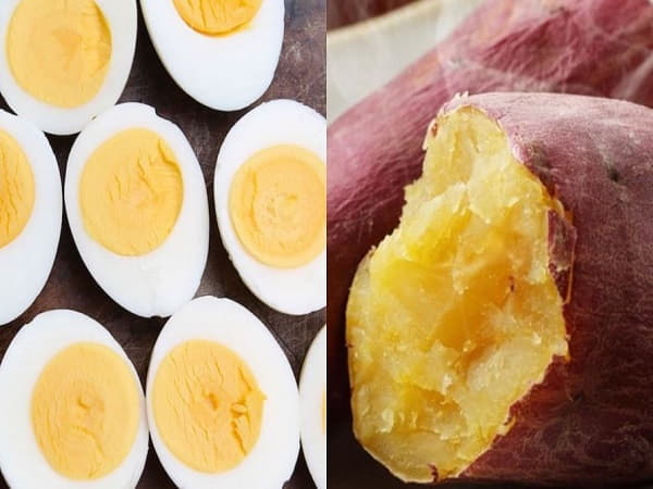 Vì sao khoai lang và trứng gà giúp giảm cân?