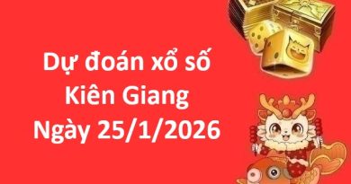Dự đoán xổ số Kiên Giang ngày 25 tháng 1 chủ nhật chính xác