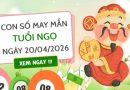 Ôm trọn lộc tài với con số may mắn ngày 20/04/2026 tuổi Ngọ
