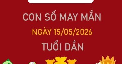 Con số may mắn hôm nay 15/5/2026 thứ 6 tuổi Dần